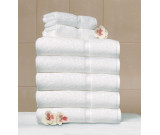 16" x 30" 4.5 lb. Crown Touch™ White Hotel Hand Towel